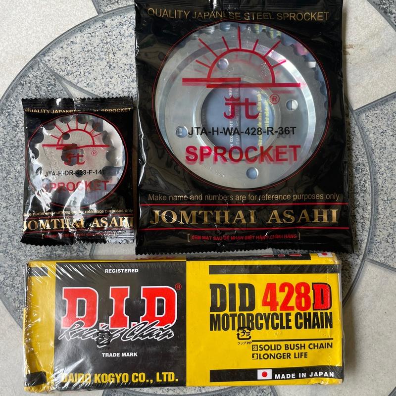 Nhông sên dĩa Mặt trời sên DID chính hãng cho RS Wave alpha Future Neo Fu125 FuLed