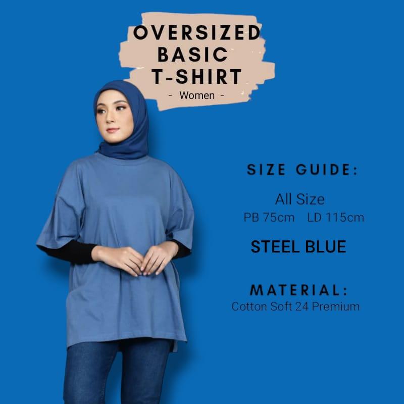 PAKET HEMAT 3 PCS 100AN ,KAOS WANITA OVERSIZE LENGAN 7/8 Katun Polos Lembut Nyaman Soft Atasan Panjang 2