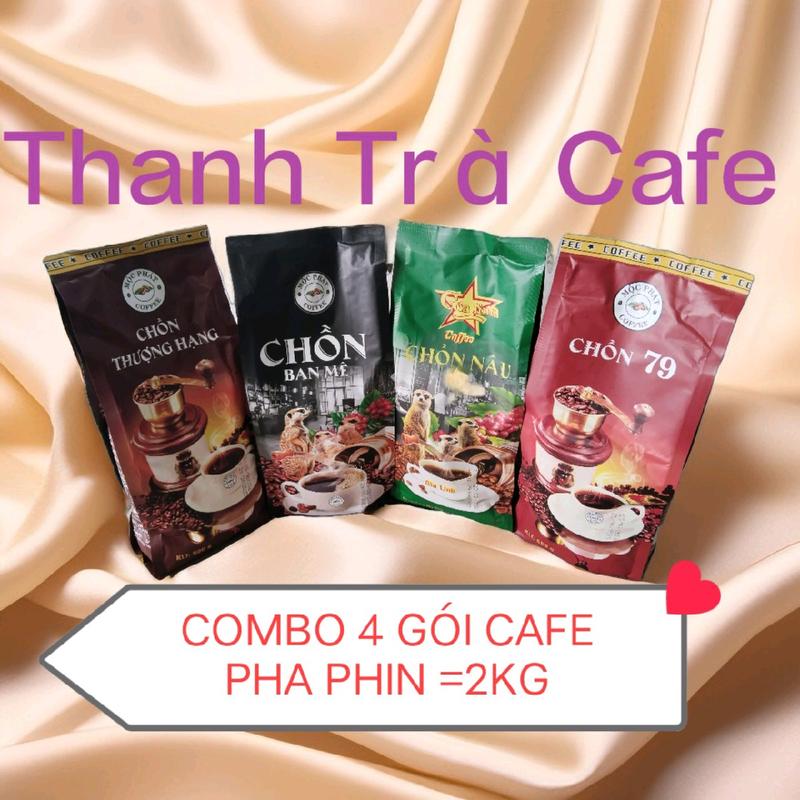 COMBO 4 GÓI CÀ PHÊ CHỒN THƯỢNG HẠNG,CHỒN NÂU,CHỒN 79, CHỒN BAN MÊ Coffee Cafe Socola