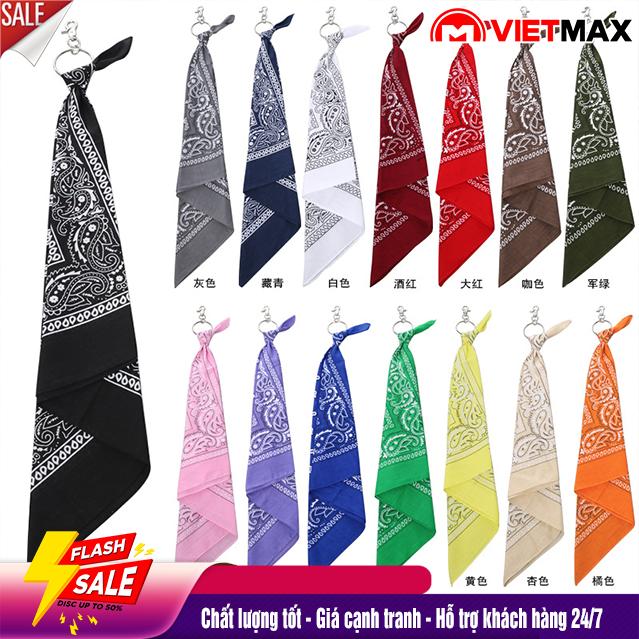 Khăn Họa Tiết Turban Vuông Hiphop Cá Tính Đội Đầu Quàng Cổ Nam Nữ 55x55 cm