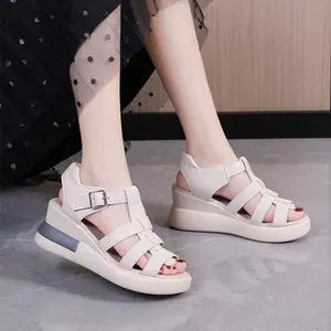 Zealo.Shoes 138 Sandal Wanita Tali Wedges Fashion Casual Karet Sendal Cantik Cewek Perempuan