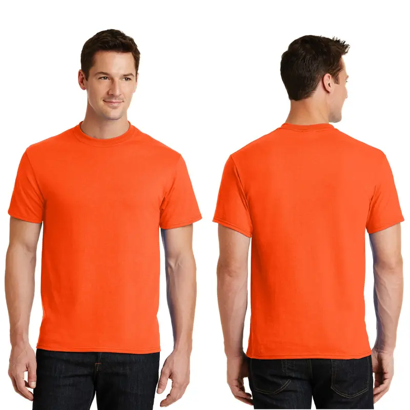 Baju Kaos warna Orange Polos Lengan Pendek O Neck Unisex Bahan Katun Combed PE 30s Adem Kualitas Premium Pria Oblong 0