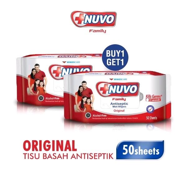 Nuvo Tisu Basah Antiseptic Merah Buy 1 Extra 1 Tissue 0