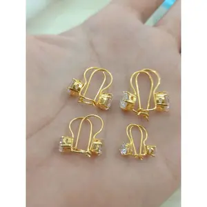ANTING DESI MATA PERAK 925 LAPIS MAS KUNING 24K ADA NOTA EMAS DARI TOKO
