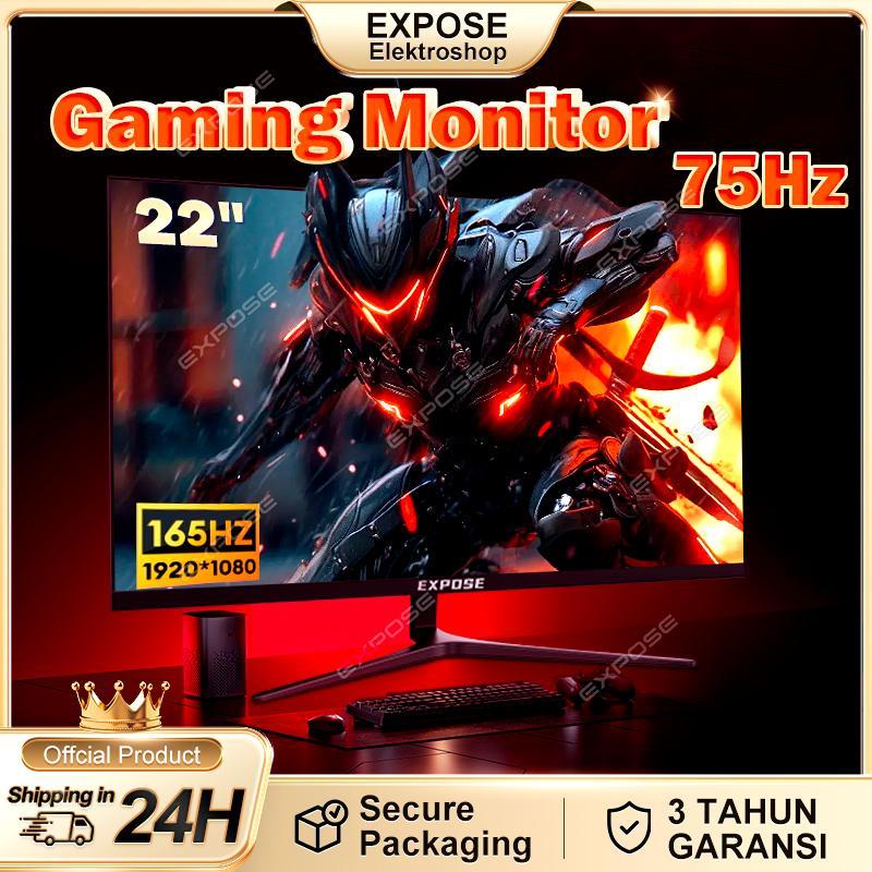Monitor Pc Hitam Monitor pc komputer 22 inch monitor gaming Panel IPS Kecepatan Refresh ...