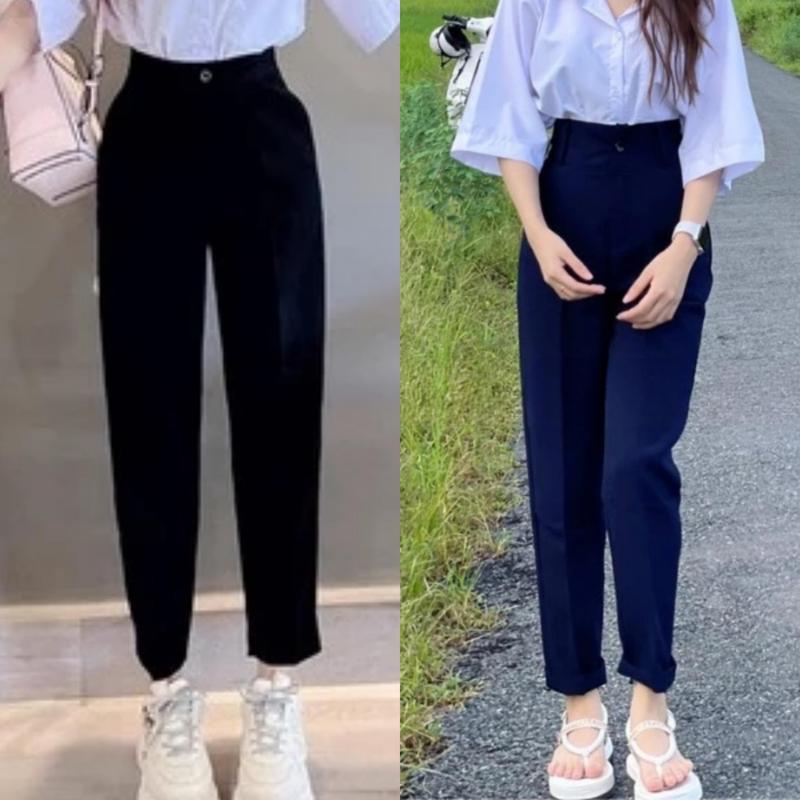 COMBO 2 QUẦN TÂY NỮ LƯNG CAO ĐI HỌC ĐI LÀM CÔNG SỞ CHẤT VẢI TUYẾT MƯA Women Pants