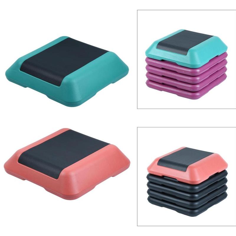 Bệ bước tập thể dục, Bề Mặt kết cấu, 15,7 inch, Chịu Lực 100 kg, Chống Trượt, Thiết Bị bước tập thể dục nhịp điệu, Ổn Định và Cầm Tay Thích hợp cho các bài tập thể dục Aerobic 3