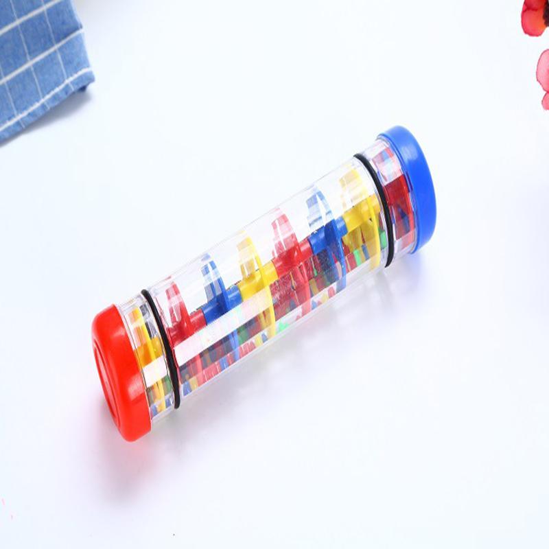 Product Introduction of Montessori Wooden Toys Rain Rattle Stick Rainbow Hourglass Educational Sound Rainmaker Simulated Raining Sound Kids Sensory Toys 3