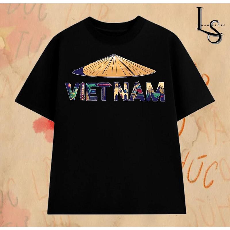 Áo thun unisex nam nữ, "vietnam Nón Lá" siêu xᶖnh, áo phông cotton 240gsm, bao đẹp 2