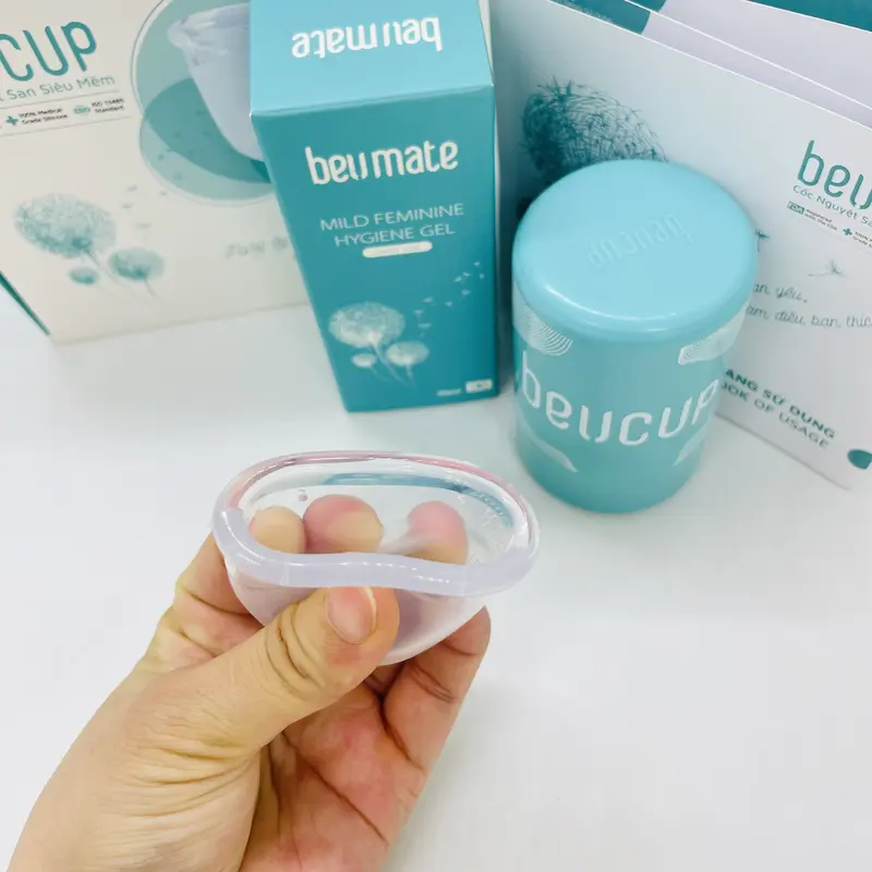 Cốc nguyệt san BeuCup - An toàn với silicone nhập khẩu từ Đức - Tặng kèm 1 mini Vĩnh hồng xuân dành cho Nữ 4