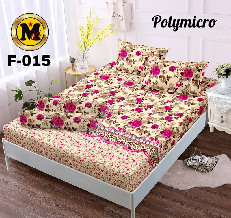 Seprei 180x200 satu set 2 sarung bantal 1 sarung guling motif bunga bunga Springbed 4