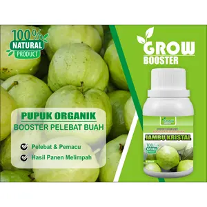 GROWBOOSTER JAMBU KRISTAL, Pupuk organik cair JAMBU KRISTAL, Nutrisi untuk memaksimalkan hasil panen kemasan 100ml Kalium Tanaman Daun Bunga