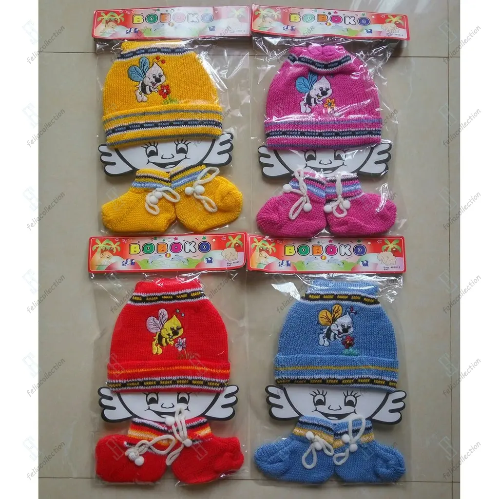Topi Bayi Rajut+Kaos Kaki Bayi Rajut/ Kupluk Bayi/ Kaos Kaki Bayi Rajut/ Setelan Topi Bayi Kaos Kaki Rajut/ Pakaian Bayi/ Perlengkapan Bayi/ Kupluk Bayi Hangat