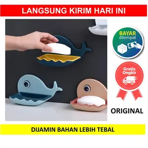 Tempat Sabun Paus Batang Model Ikan Holder Rak Wadah Whale Gantungan Tempel Dinding Kamar Mandi Kotak