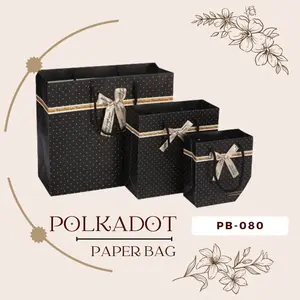 PB080 - PAPER BAG KADO GIFT JUMBO MOTIF POLKADOT TAS HAMPERS  KANTONG HADIAH GOODIE PREMIUM