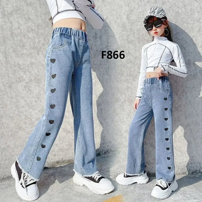 KULOT JEANS ANAK PEREMPUAN BORDIR LOVE 2