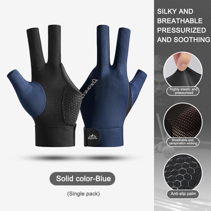 Product Introduction of Open Finger Billiard Gloves Breathable Polyester Snooker Sport Glove Adjustable Sticker Smooth Soft Lightweight Amateur Training 20