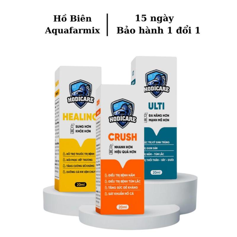  HODICARE  Crush - Healing - Ulti  dùng xử lý nấm túm lắc ký sinh trùng lờ đờ bỏ ăn,... cho cá cảnh cá  stress nằm đáy 