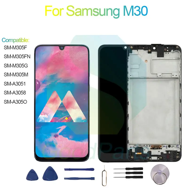 For Samsung M30 Screen Display Replacement 2340*1080 SM-M305F/FN/G/O/1/8M30 LCD Touch Digitizer Assembly