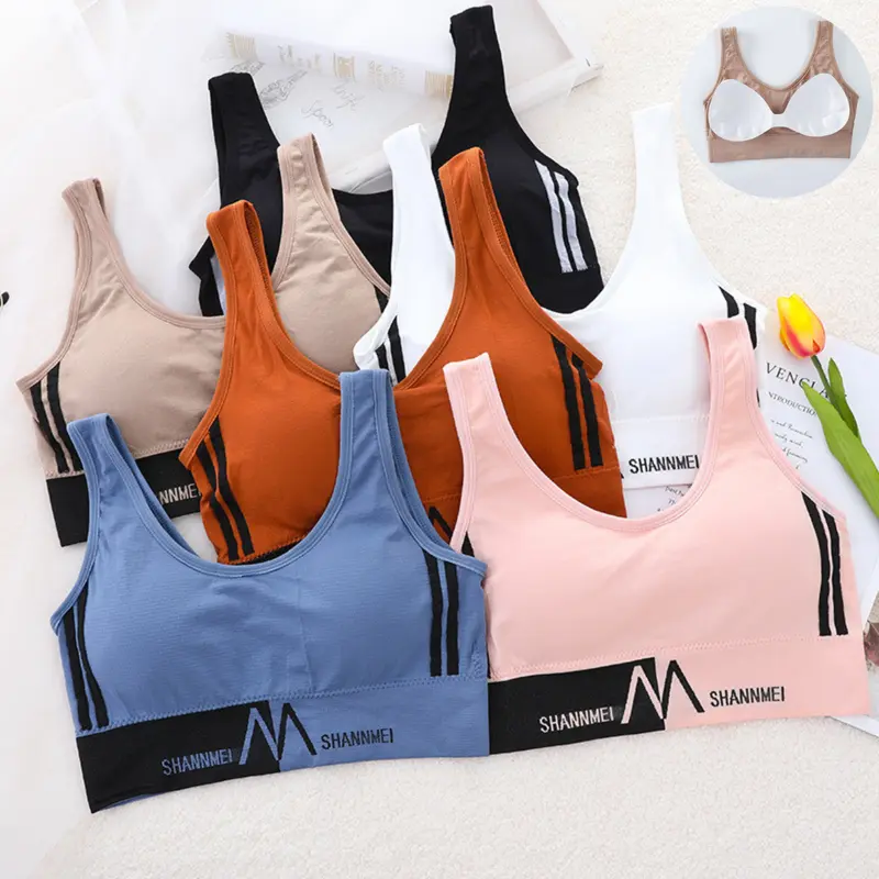 BRA542 Bra Wanita Sport Pakaian Wanita Bra Tanpa Kawat Busa Push Up Bh 0