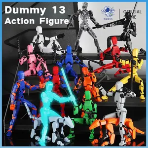 Nodia Dummy 13 Action Figure/Mainan Transformasi Bergerak Multi-Sendi/Joint Movable Action Figurines Lucky 13/Boneka Transformasi Boneka/Model Tubuh Manusia Cetak 3D/Dummy Bentuk Gerakan Sendi DIY/Boneka Robot