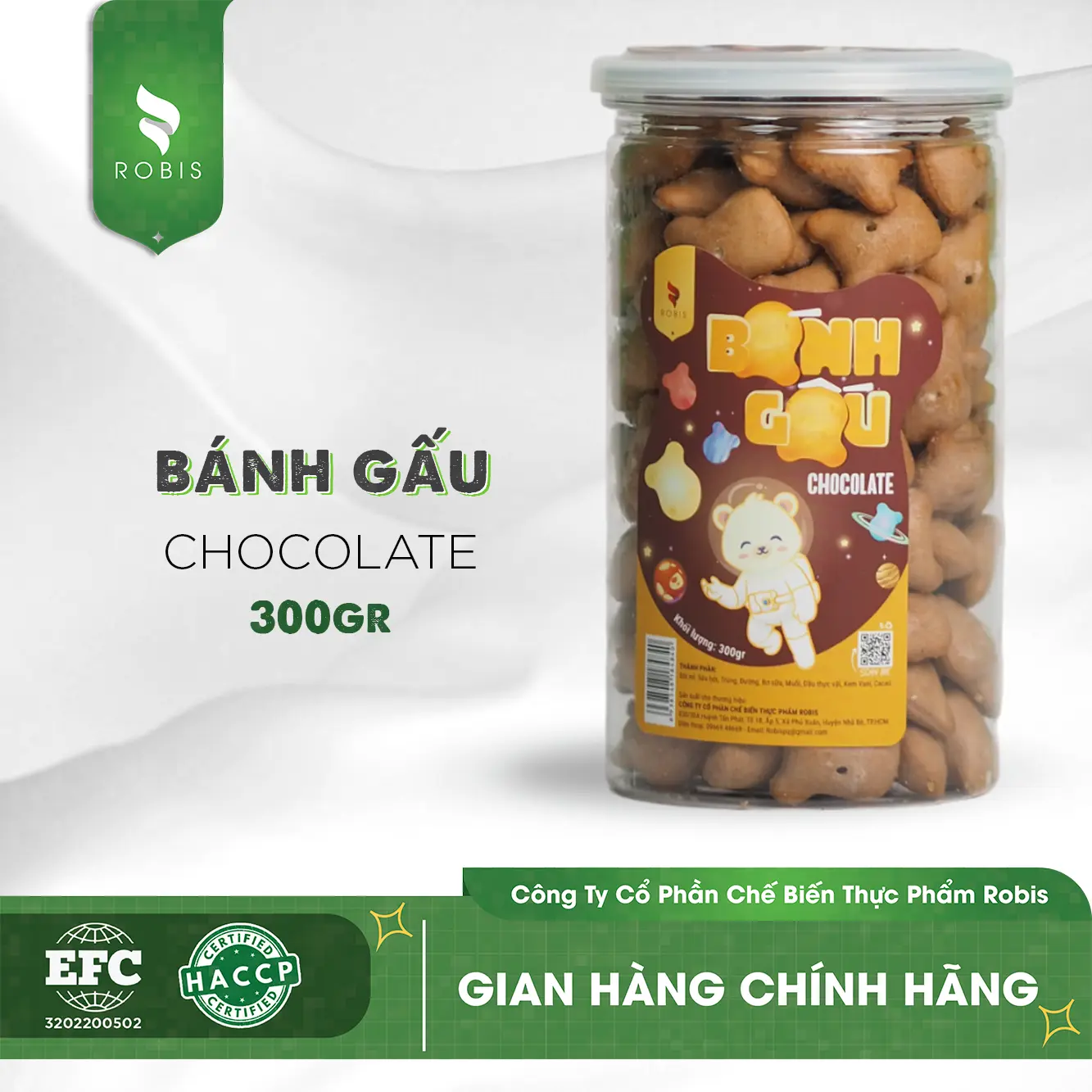 Bánh gấu VỊ CHOCOLATE - Hủ -340gr thơm ngon