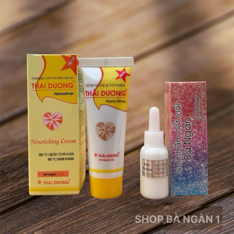 Combo Gel chấm nốt ruồi ,mụn cóc, tàn nhan, mụn thịt, mụn ké và Kem nghệ hỗ trợ mờ thâm ,mờ sẹo Chăm Sóc Da Làm Đẹp Da Giảm Thâm