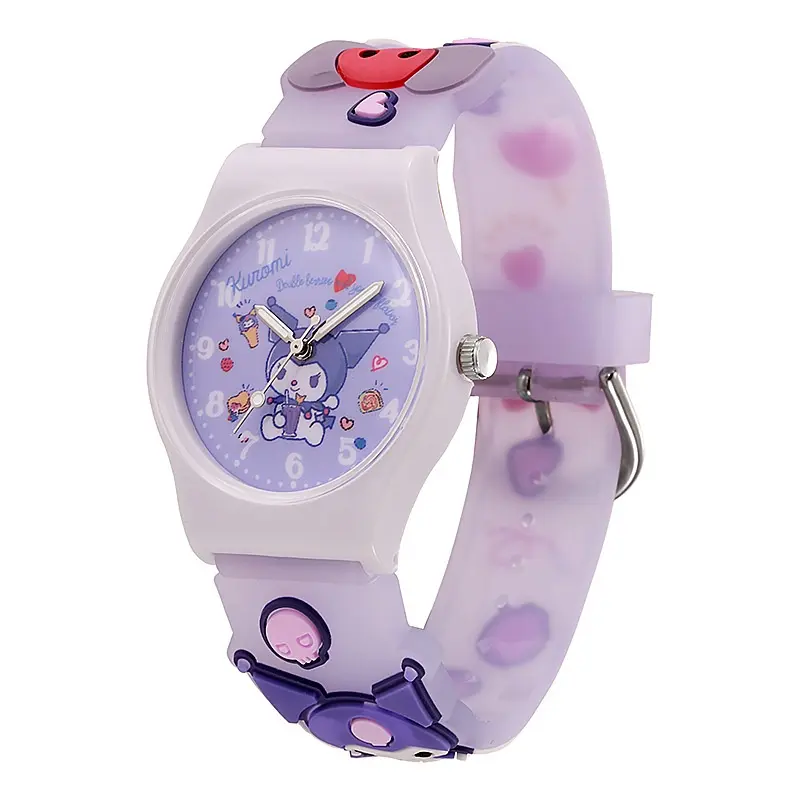 [พร้อมส่ง] นาฬิกาข้อมืออิเล็กทรอนิกส์ สายซิลิโคน ลายการ์ตูน Sanrio Kuromi Cinnamoroll เรืองแสง กันน้ํา เหมาะกับของขวัญ สําหรับ