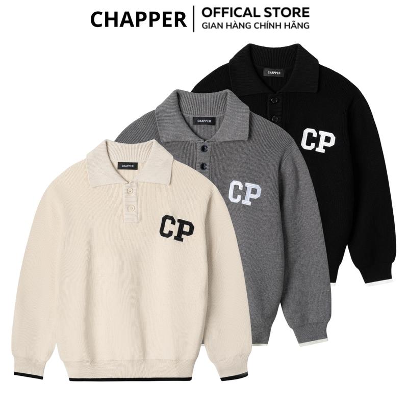 Áo len dài tay CHAPPER nam có cổ, chất liệu len mềm mịn, họa tiết thêu ngực, form Regular - ALCP002 Menswear