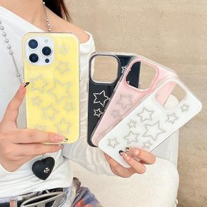 เคสโทรศัพท์, Ins เต็มหน้าจอดาวเข้ากันได้กับ iPhone 16 Pro Max, Apple 15, 14 PM, 13 Pro, 15, เข้ากันได้กับอินเทอร์เน็ตดาราปกปิดเต็มรูปแบบ, กันกระแทก, เคสนิ่ม, สไตล์เกาหลี, ช่องระดับไฮเอนด์