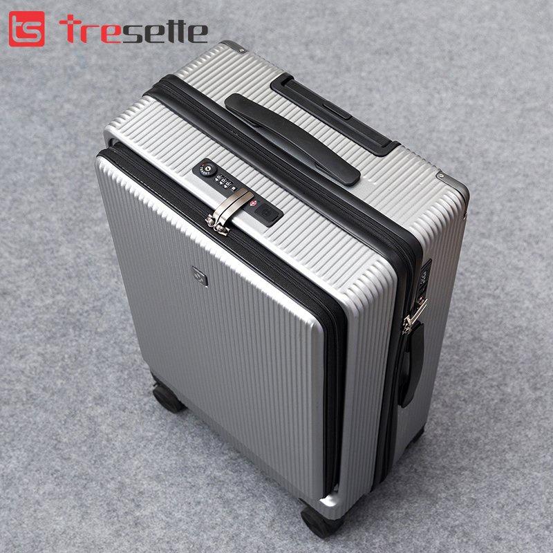 Product Introduction of [SIZE 20+24+26INCH] Vali cao cấp Tresette TSL-2029 Có Ngăn Đựng Latop Vân Dọc Sang Trọng Cổng Sạc USB 21