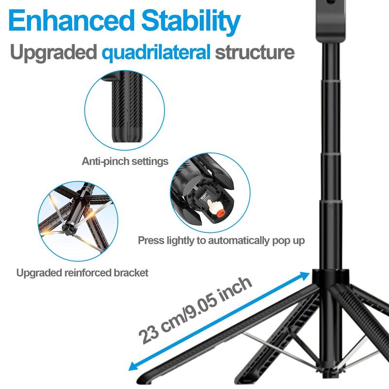 Auto Face Tracking Tripod, 360° Rotation Phone Holder with Remote Control, Moving Tripod for Video Live Stream, Phone Camera Stabilizer, Selfie Stick, Electronics Accessories, Black, Smartphone, Cellphone 4