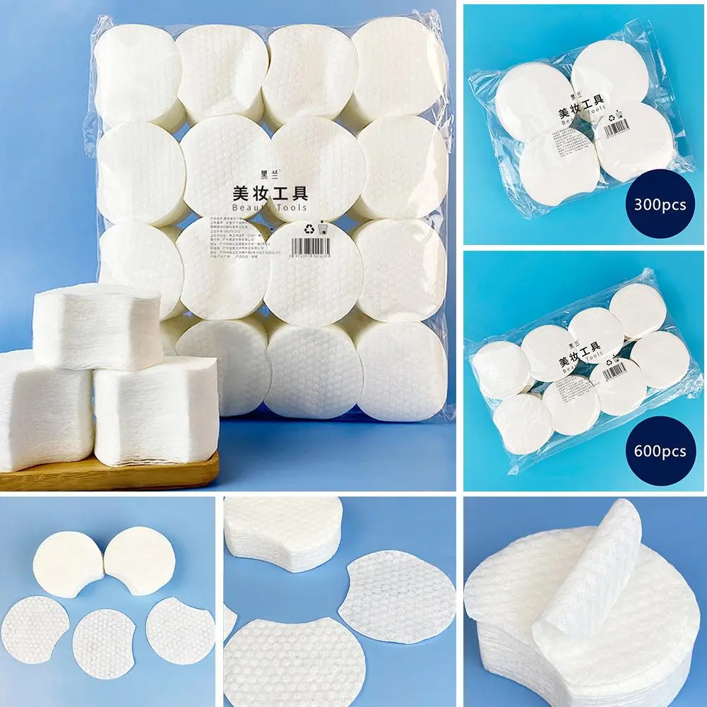 300/600/1200PCS Makeup Remover Cotton Cloth Pads Face Fabric Cleansing Use Portable Dry