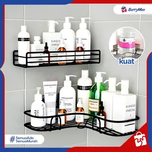 Rak Sudut Kamar Mandi Tempel Dinding Stainless Rak Organizer Penyimpanan Sabun Shampo Minimalis Serbaguna Rak Sudut Kamar Mandi Tempel Dinding Stainless Rak Organizer Penyimpanan Sabun Shampo Minimalis Serbaguna