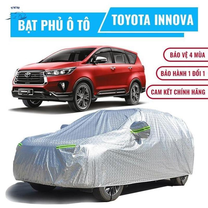 Bạt phủ xe ô tô 7 chỗ Toyota Innova 3 lớp chống nóng, chống thấm. bạċ phủ xe Innova, Bạt trùm xe hơi +
