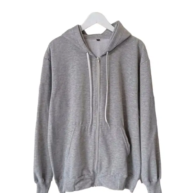 Jaket Hoodie Zipper Polos Dewasa Pria Wanita Ukuran L - XL - XXL Abu Army Fleece Sweater Distro 7
