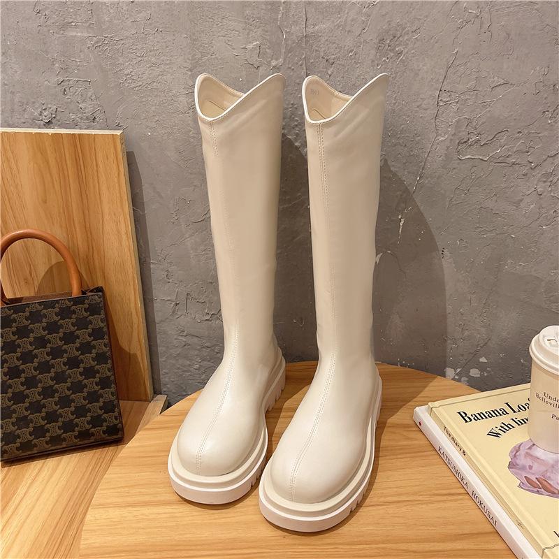 Bốt Đùi Nữ Cổ V Siêu Hót Khoá Sau Shoes GiàY Boot Jean
