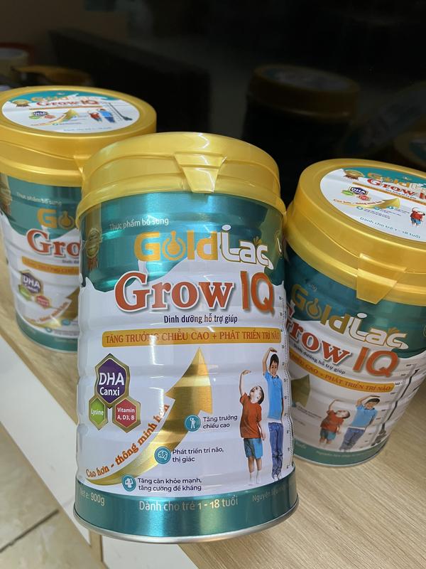 Sữa bột phát triển chiều cao - trí não Goldlac Grow IQ lon 900g 2