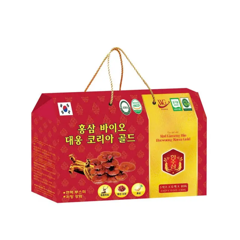 Nước Hồng Sâm Linh Chi Nhung Huơu Cao Câp Tăng Cường Sức Khỏe Hộp 30 Gói x 80ml ( Đỏ ) 4