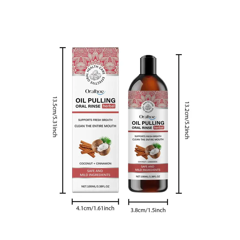 Oil Pulling Mouthwash, Oral Care Mouthwash, Daily Oral Care Product for Men & Women, Dental Care Product for Home & Travel 1