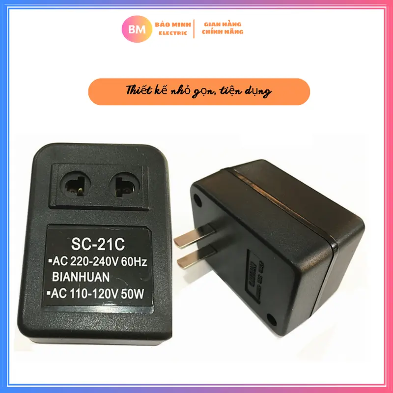 Cục đổi nguồn điện 110v | Đổi nguồn 220v sang 110v | Bộ đổi nguồn 220v sang 110v 50W 4