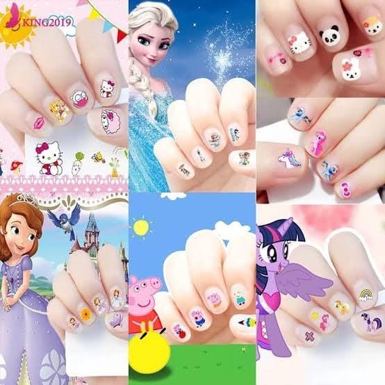 Product Introduction of 3pak Stiker kuku motif kartun nail art sticker lucu bagus 0
