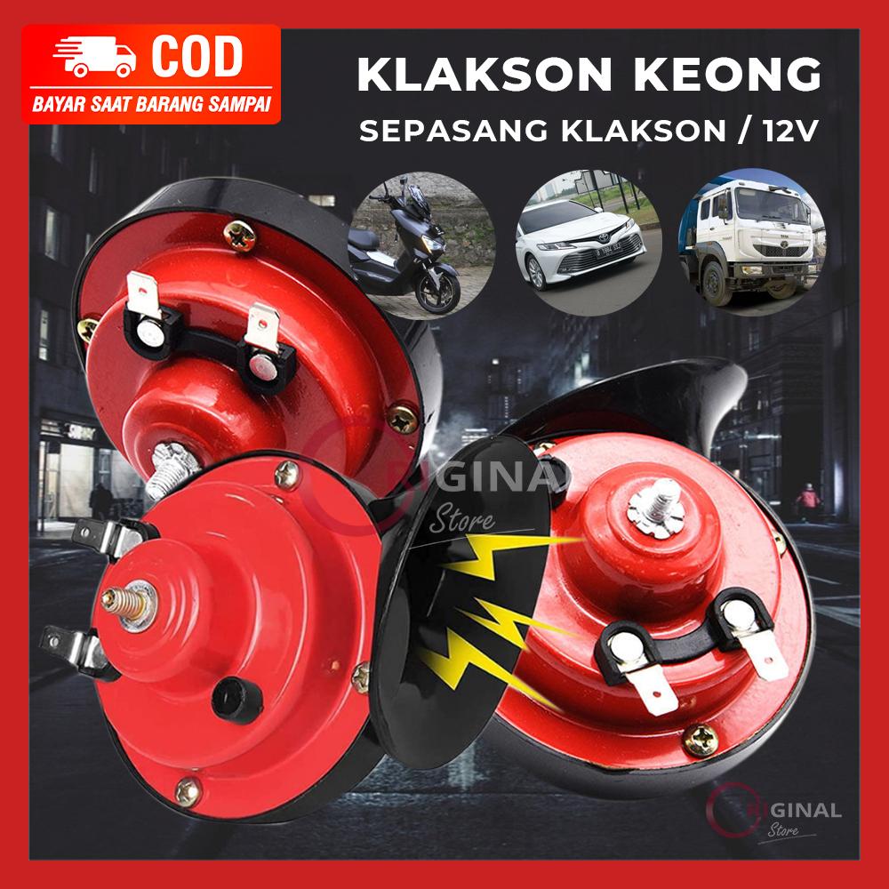 [ORIGINAL] Klakson Keong double waterproof anti air Aksesoris Motor mobil 12 v Suara Seperti Denso Dan Hella Klakson Keong Merah untuk Variasi Aksesoris Motor dan Mobil