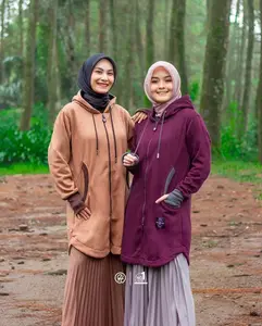 HIJACKET ELEKTRA - JAKET WANITA MUSLIMAH HOODIE PANJANG - | Jaket Wanita Panjang | Outerwear For Hijaber Outer