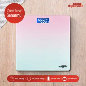 Taffware Digipounds Timbangan Badan Digital Scale Battery 180kg - AB18