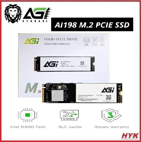 AGI Intel NAND FLASH 2TB/ 1TB/ 512GB/ 256GB SSD - M.2 PCIe NVMe /PCI Express 3.0x4 M.2