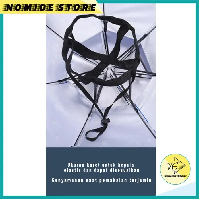 BIG SALE PAYUNG PANCING KEPALA TOPI ANTI UV POLOS HEADBAND 8 TULANG/JARI UB