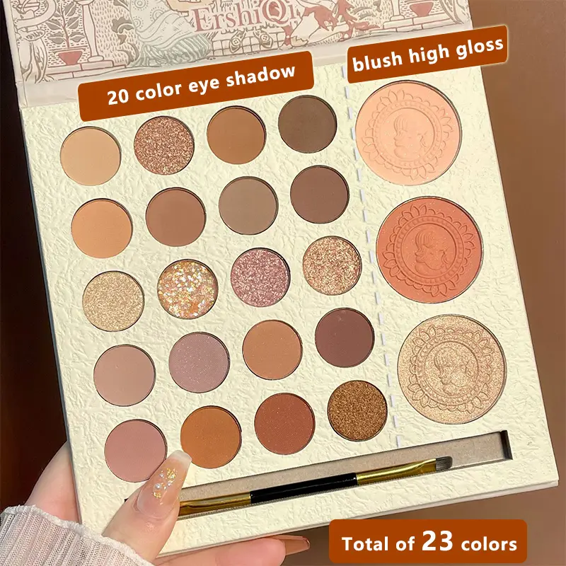 23 Color Eyeshadow Blush Palette Matte Girl Eyeshadow With Brush Women Gifts