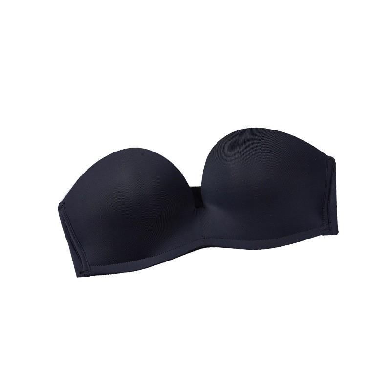 Strapless Bra,NonSlip Bra For Women Lace Embroidery Bra Push Up Bra-Smooth color 1