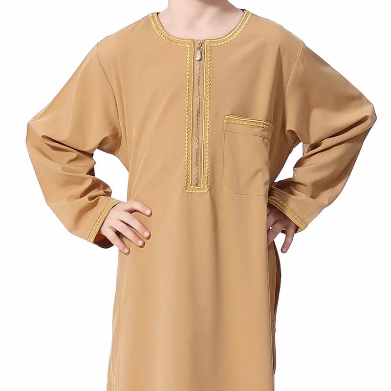 Product Introduction of Dubai Embroidery Patchwork Hijab Abayas Ramadan Muslim Clothing Boys Abaya Jilbab Khimar Turkey Kaftan Moroccan Islam Long Robe 30